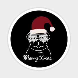 Merry Christmas pug design Magnet